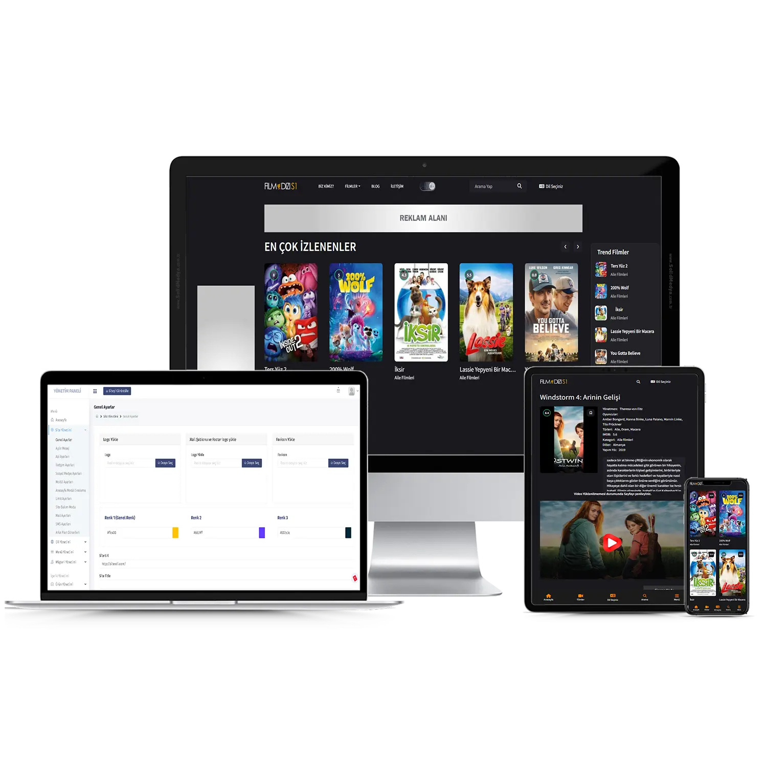 Film ve Dizi Script S1 Web Site Teması