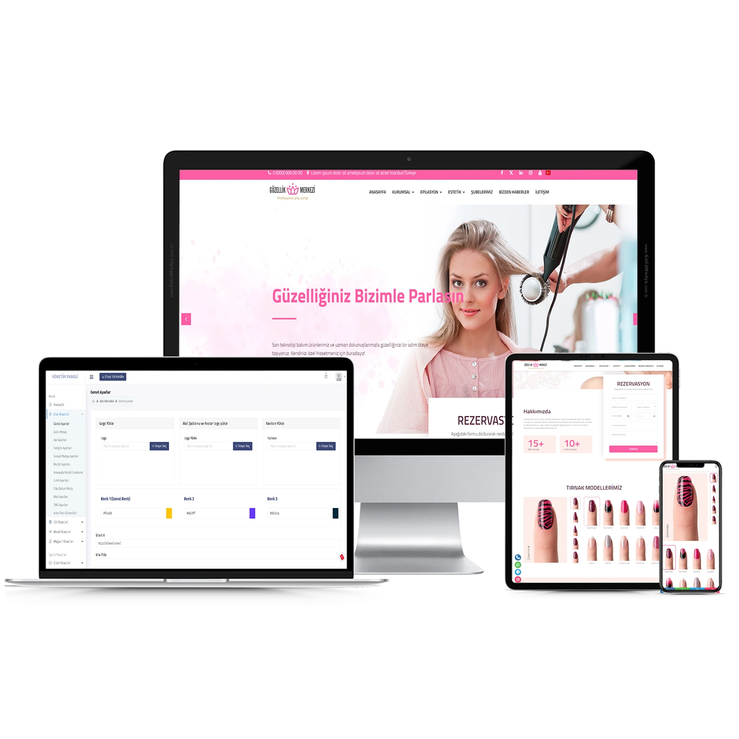 Güzellik Salonu V3 Web Site Teması