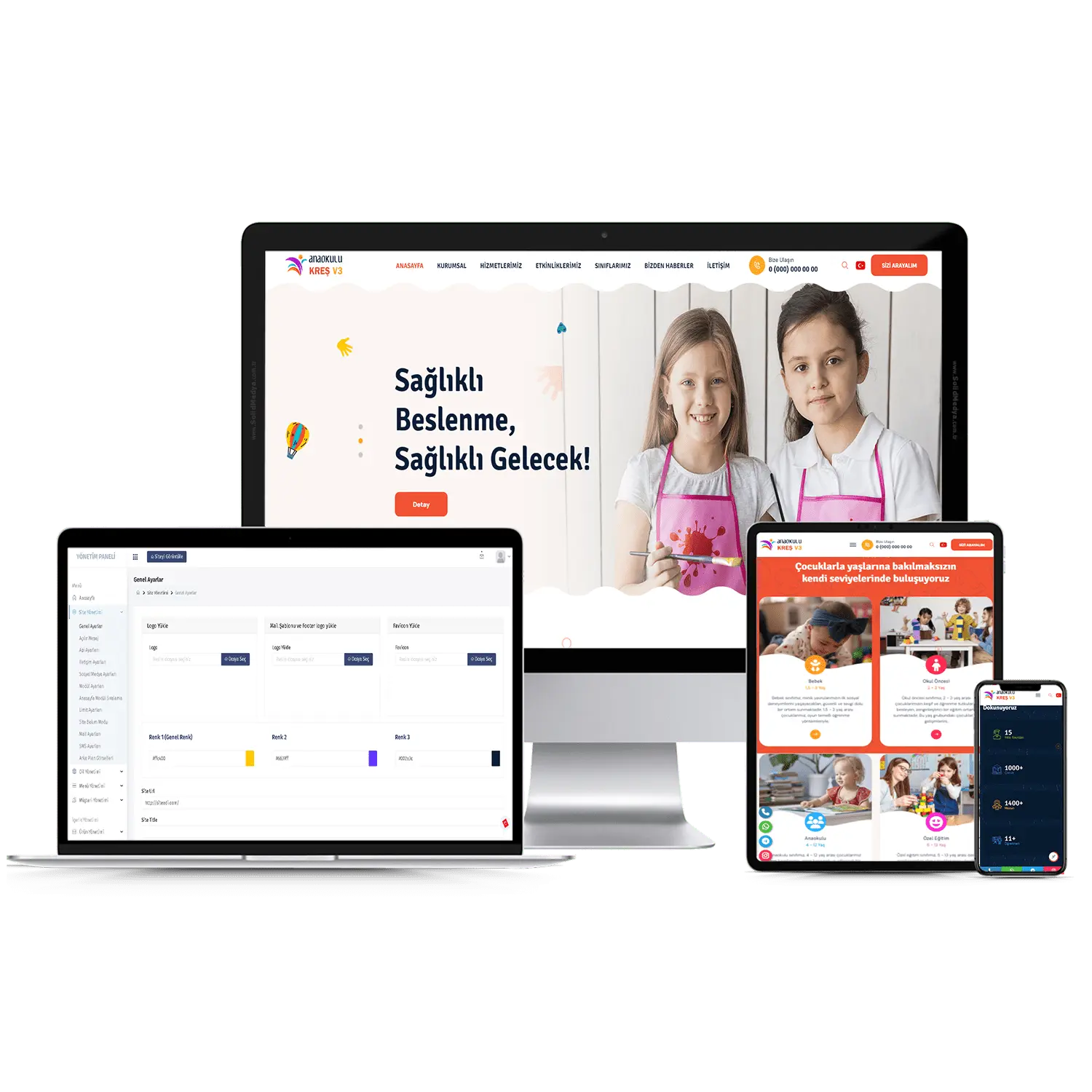 Anaokul ve Kreş V3 Web Site Teması