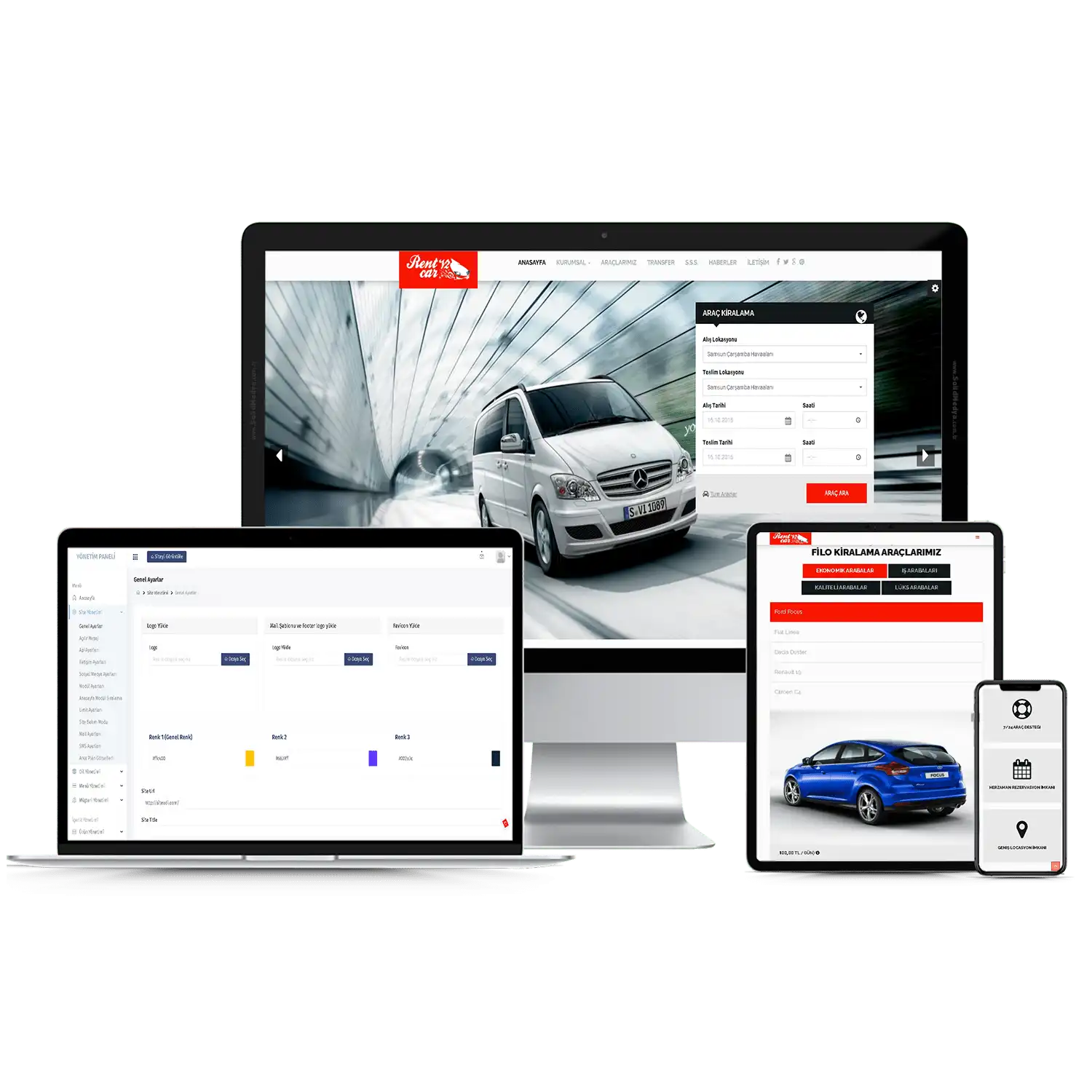 Rent A Car Sitesi V2 Web Site Teması