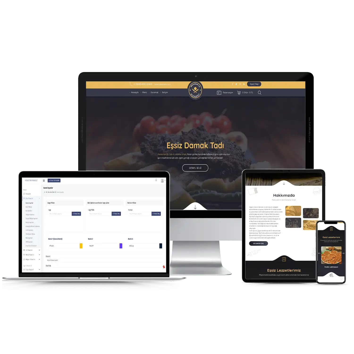 Restaurant Sitesi V4 Web Site Teması