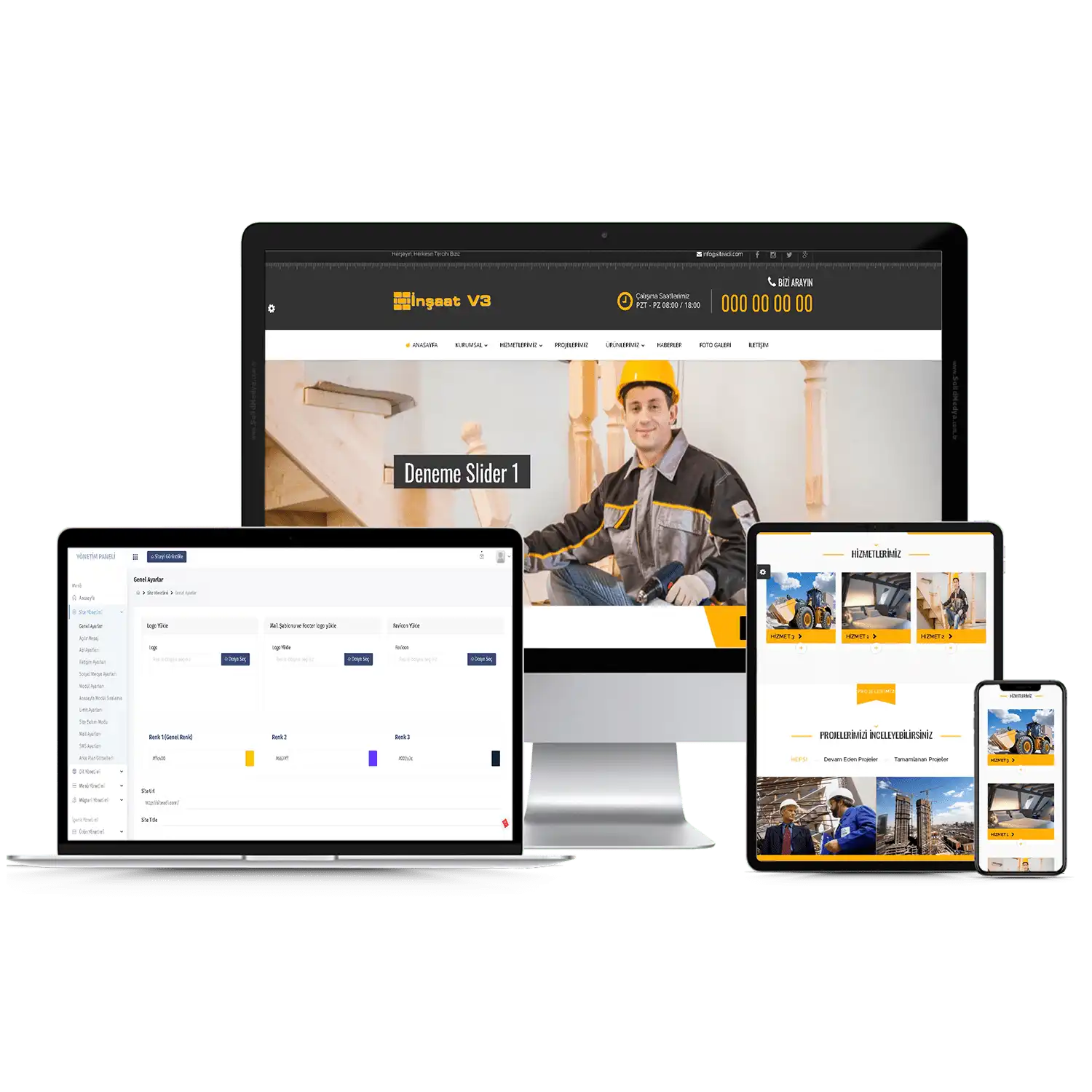 İnşaat Sitesi V3 Web Site Teması
