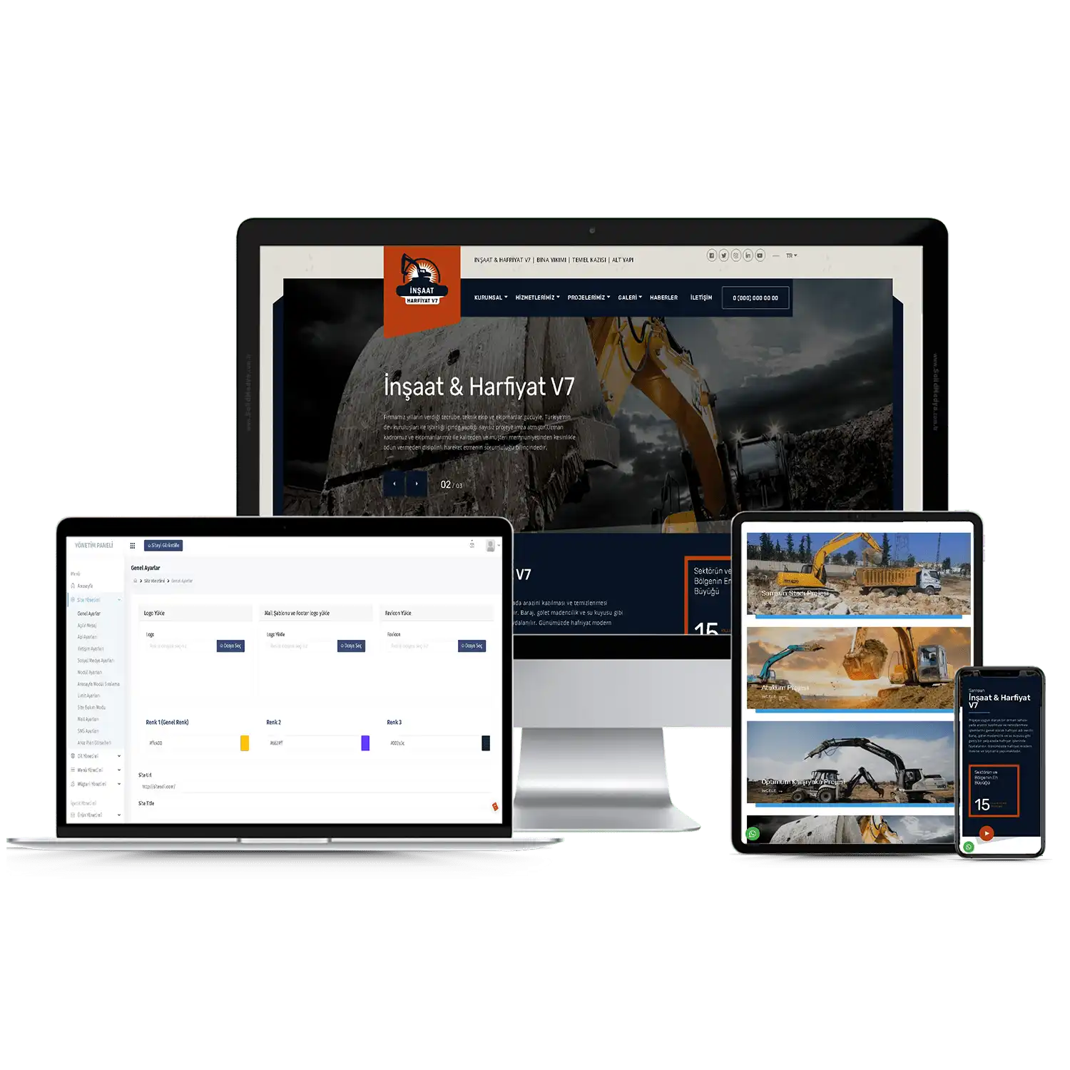 İnşaat Sitesi V7 Web Site Teması