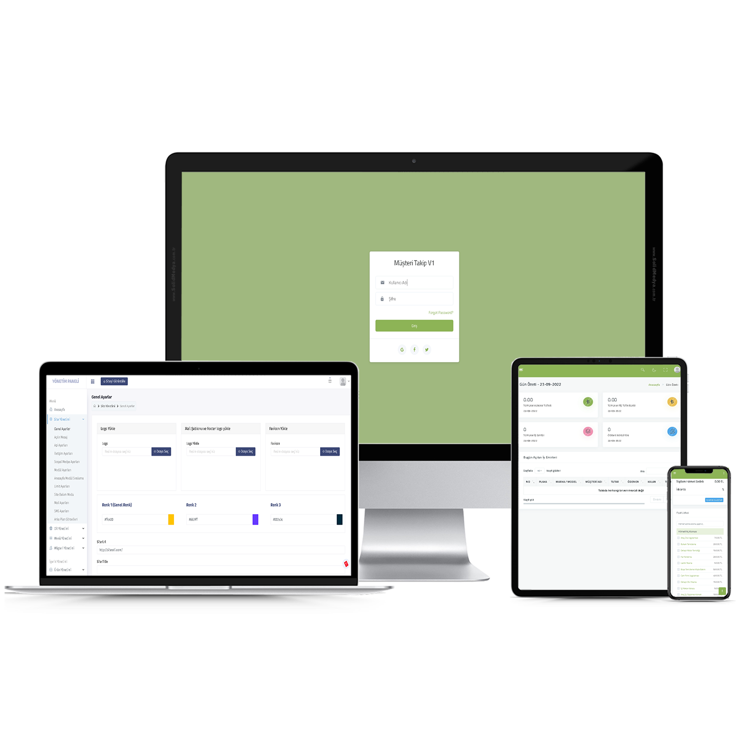 Müşteri Takip V1 Web Site Teması